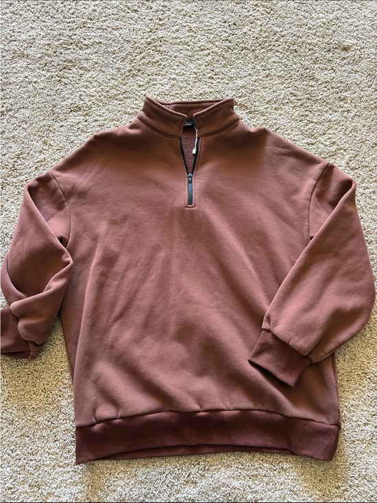 Amazon Tops - Amazon Women's Quarter-Zip Sweatshirt - Mauve Brown